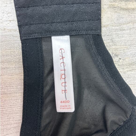 Cacique Women’s Plus 44DD Black Lace Lightly Lined Full Coverage Underwire Bra - Picture 6 of 7